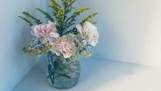 商品画像：カーネーションと花瓶のセット